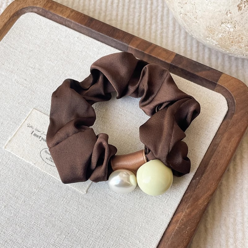 Anillo de cabello de perla francesa de intestino grueso para mujeres de alto nivel de cabello de correa de correa de cabello de alta elasticidad