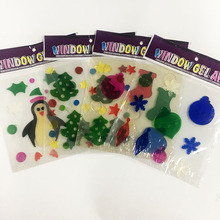 圣诞节装饰品果冻贴 圣诞树雪花老人窗贴冰箱贴瓷砖贴凝胶装饰贴