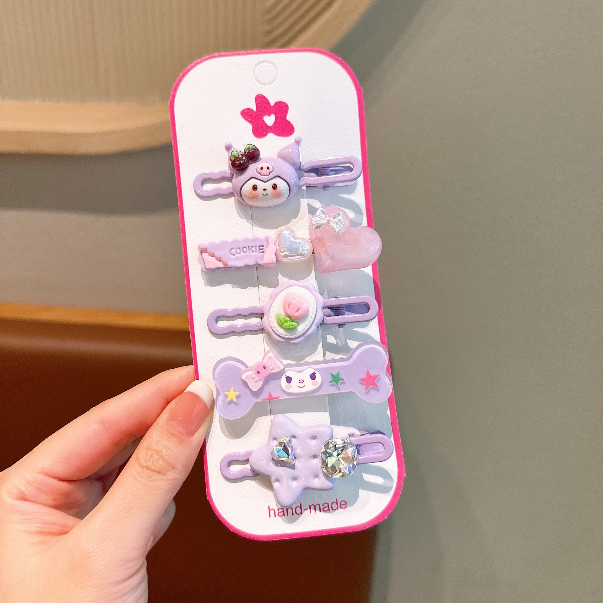 Horquilla de acrílico para niños, clip de pico de pato Sanrio para bebé femenino, accesorios para el cabello de alta calidad para niñas, clip lateral para niñas