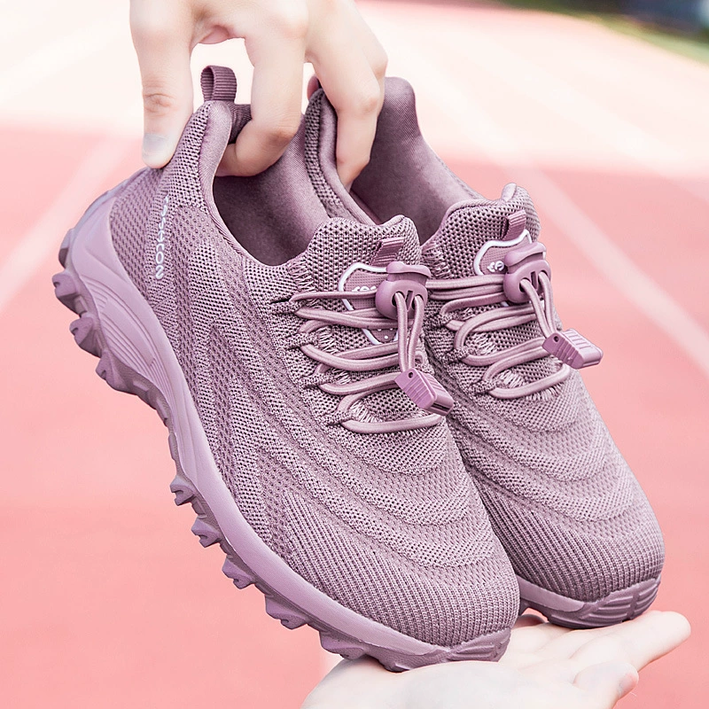 Клетчатая обувь для пожилых людей, женская весенне-осенняя нескользящая обувь для мам на мягкой подошве, спортивная и повседневная обувь, нескользящая прогулочная обувь для мужчин среднего и пожилого возраста.