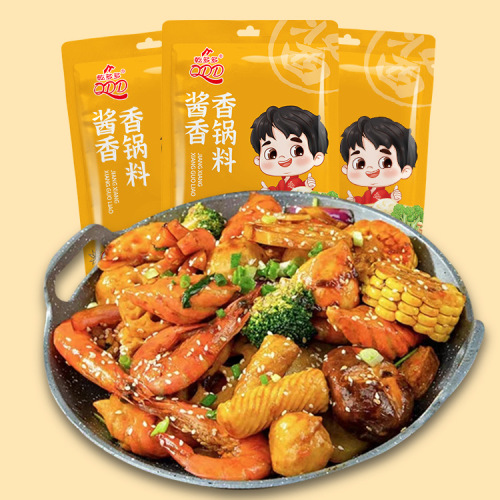 Sauce-flavored spicy pot seasoning, non-spicy spicy pot bottom material, stir-fried dry pot seasoning, household bagged bottom material 