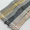 Stainless steel solid Stainless steel Watch strap men and women watch chain Butterfly buckle steel strip watch parts