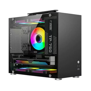 Mini-ITX/MATX PC Case H7 Mini, Side Window Compact Desktop Tower, Black or White