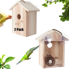 木の鳥の巣の小屋の箱のオウムの鳥の繁殖箱は孵化して居住します。