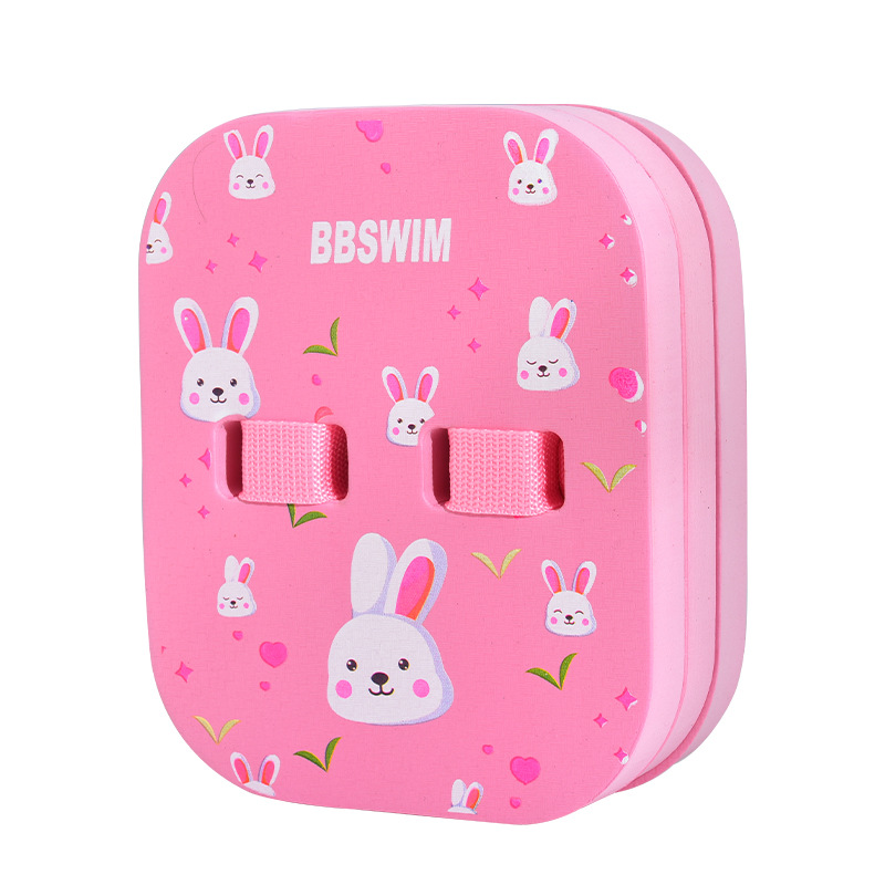 Nuevo flotador de natación, flotador trasero, dibujos animados, conejito lindo, niños adultos, principiantes, equipo de asistencia de natación de aprendizaje