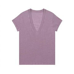 現在2025夏の新型純色vネック半袖tシャツ露思同金カジュアルクラシック上着女