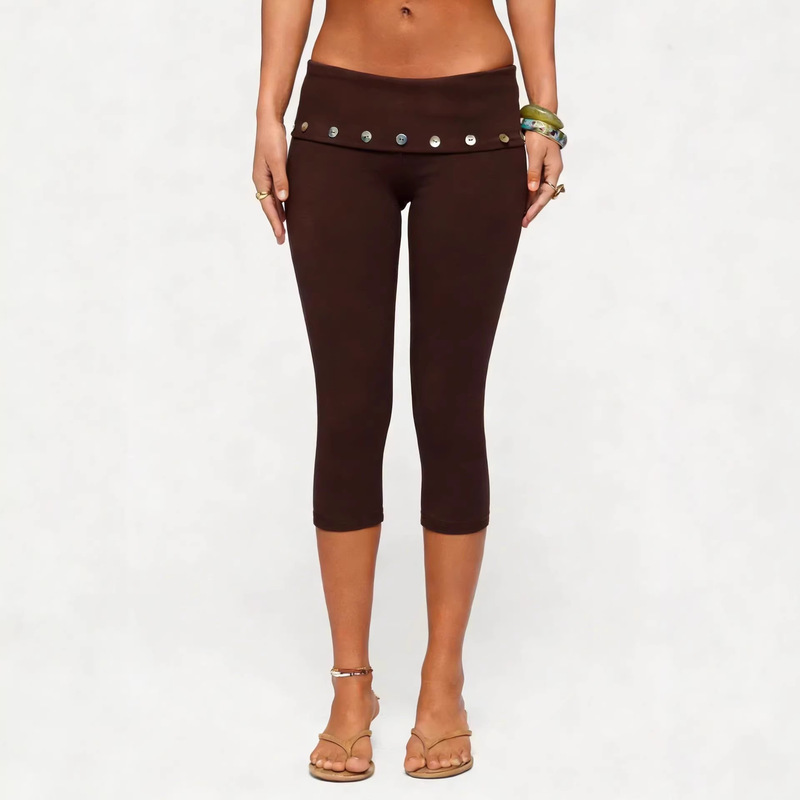 2026 European and American Cross-Border Amazon Hot-Selling Women's Solid Color High-Waisted Buttoned 7/8 Length Fitness Pants Peach Butt Leggings 2026 European and American Cross-Border Amazon Hot-Selling Women's Solid Color High-Waisted Buttoned 7/8 Length Fitness Pants Peach Butt Leggings