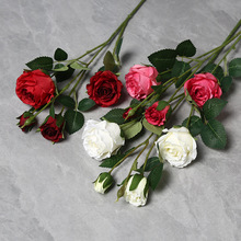 绚丽玫瑰仿真花假花 家居酒店装饰婚庆布展花材批发 单支图拉玫瑰