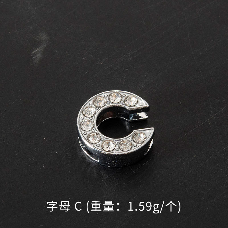 英語のアルファベットの数字の合金のネックレスのペンダントはダイヤモンドのブレスレットのペンダントのアイデアのアクセサリーの手作りのDIY材料を入れます。