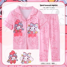 女童睡衣短袖长裤夏季儿童家居服女孩宝宝春夏款半袖小孩套装薄款