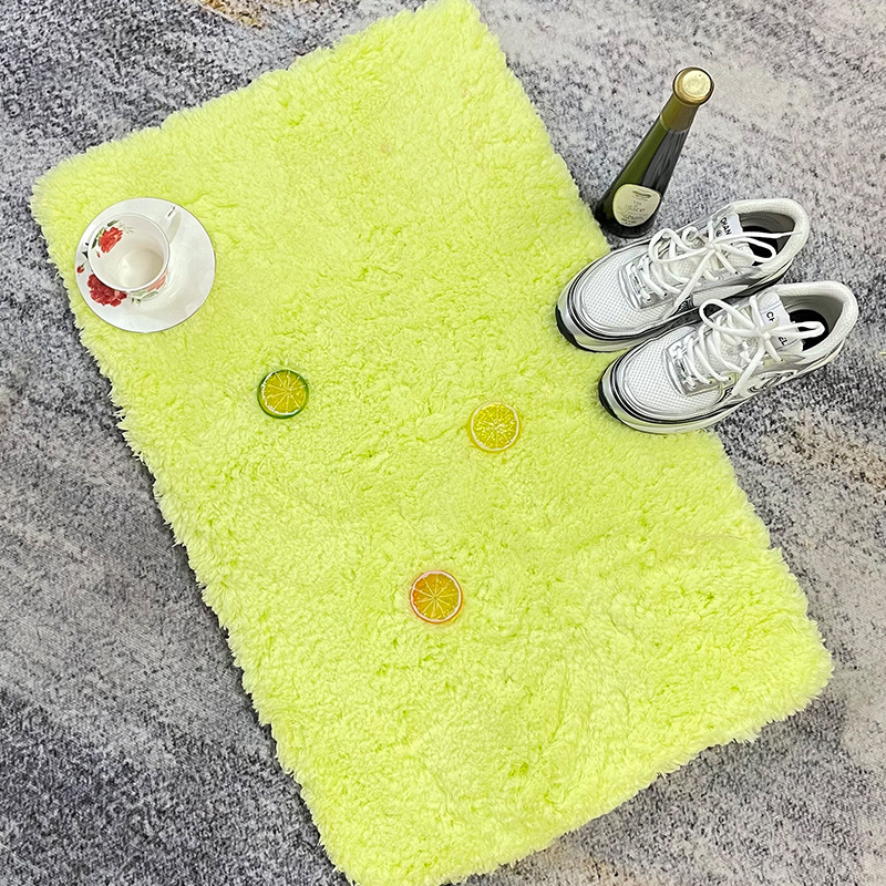 Hermosas alfombras de terciopelo transfronterizas para alfombras de baño de absorción de agua, alfombras de lujo ligeras, alfombras de peluche, alfombras de cama en stock, alfombras