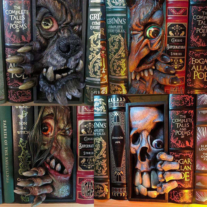 Cross-border Frankenstein's monster booknook resin monster bookmark…
