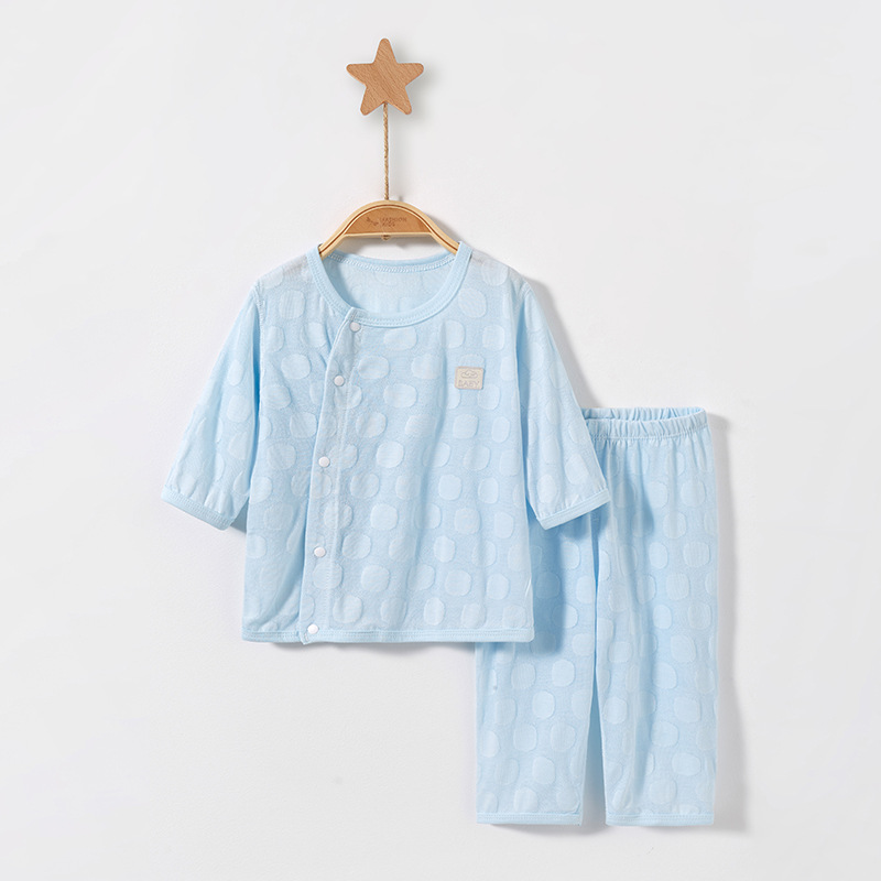 Bebé traje de verano niños media manga delgada dividida niños y niñas aire acondicionado Pijamas dividir dos piezas ropa de bebé