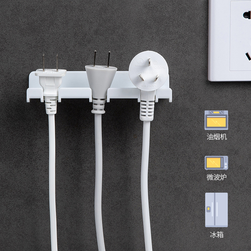 No punch-free bathroom hook socket plug storage artifact wall-mounted electric toothbrush stand storage rack wholesale household use