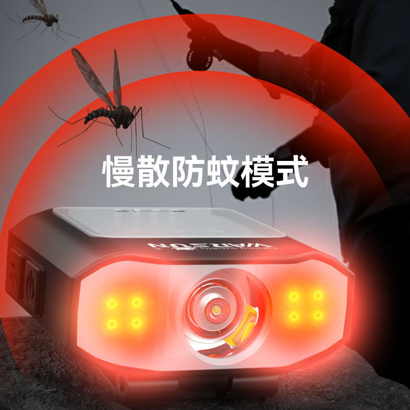 WALLSON CL1300 헤드 램프 캡 램프 충전식 낚시 휴대용 헤드 장착 방수 강한 가벼운 미끼 변경 램프
