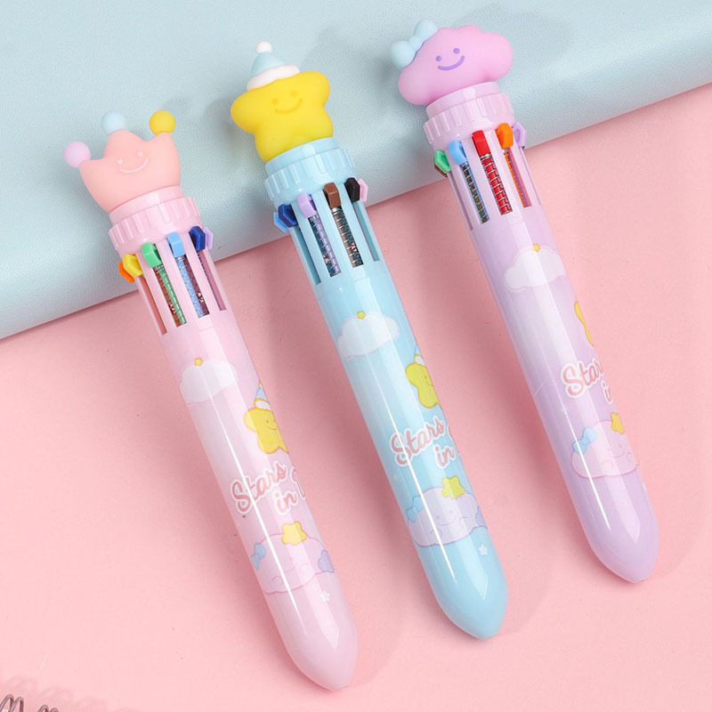 12 bolígrafo creativo 12 colores multifunción bolígrafo de color estudiantes bolígrafo multicolor bolígrafo atómico NaYou