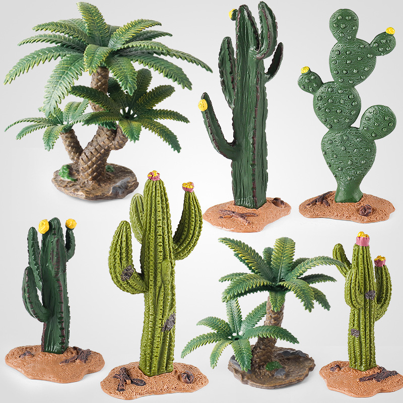 仿真模型樹木草本植物模型假山微景觀沙盤造景仙人掌霸王樹火掌