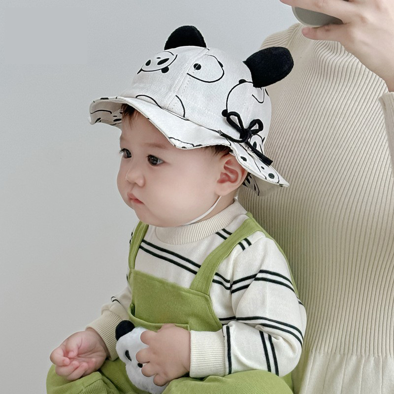 Sombrero de bebé primavera y otoño delgado bebé hombre lindo recién nacido pequeño mes de edad fuera pescador sombrero sombrero de sol invierno