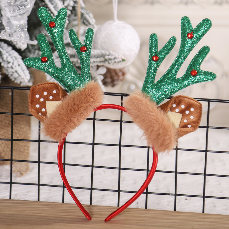 新しいクリスマスパーティーショー装飾子供のギフトクリスマス用品ヘッドバックルヘアフープ組み合わせメーカー卸売|undefined