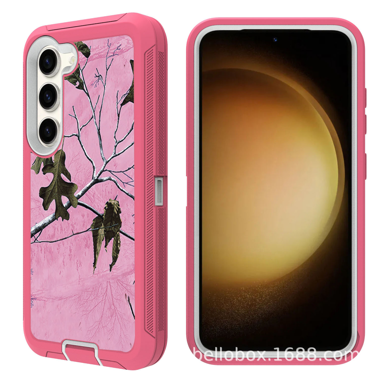 适用三星S24 Plus三防机器人手机壳S24Ultra三合一迷彩彩绘保护套