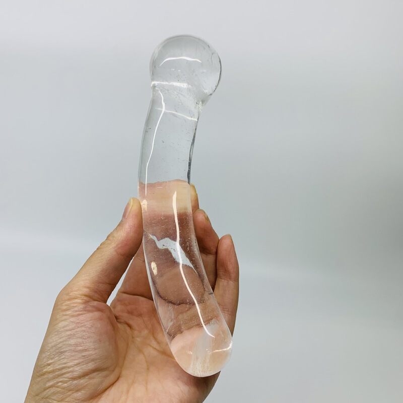 天然水晶多种材质原石雕刻打磨水晶按摩棒 图 3