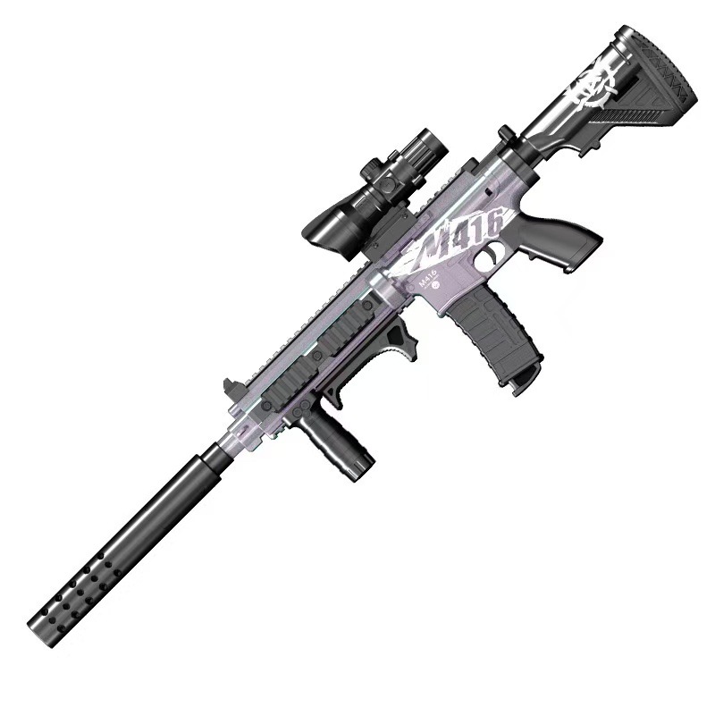 Manual tirador de perno cascarón M416 pistola de bala para niños juguetes de simulación de rifle de asalto al por mayor al por mayor puzzle image 6