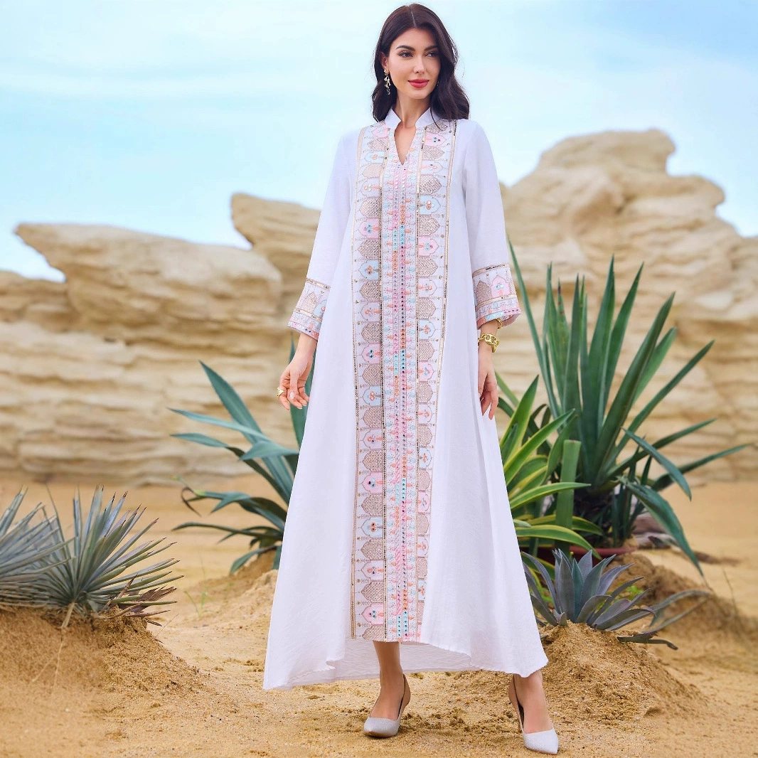 Entu 3003, женская юбка с длинными рукавами и принтом, мусульманский халат, новая мода в Дубае, вечернее платье с блестками