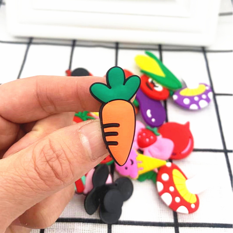 Daily Occasion PVC Material Fruit Shoe Accessories PVC All Seasons Shoe Buckle