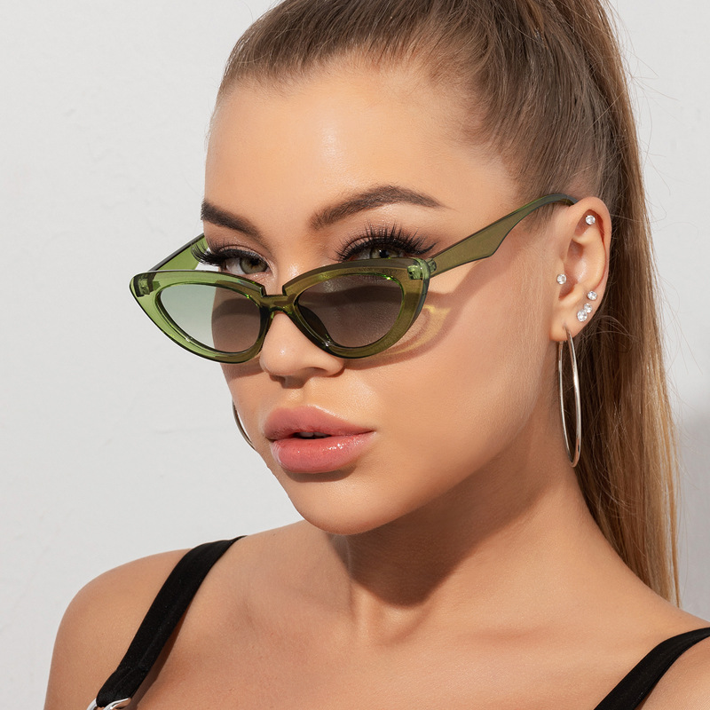 Fashion Solid Color Leopard Pc Cat Glasses Full Frame Women's Sunglasses display picture 2