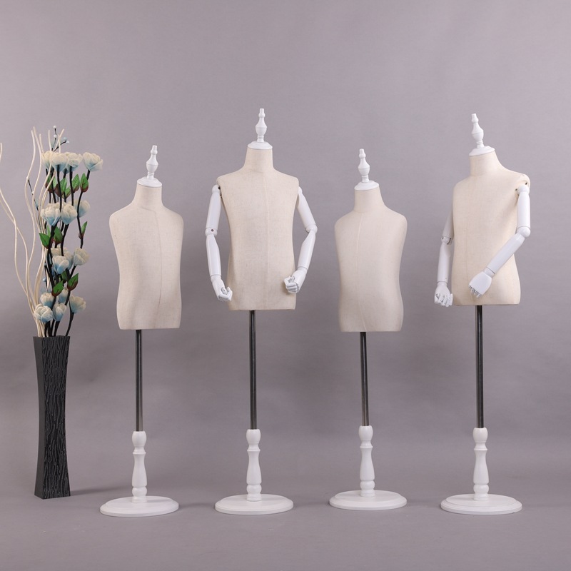 儿童模特白色圆盘底座