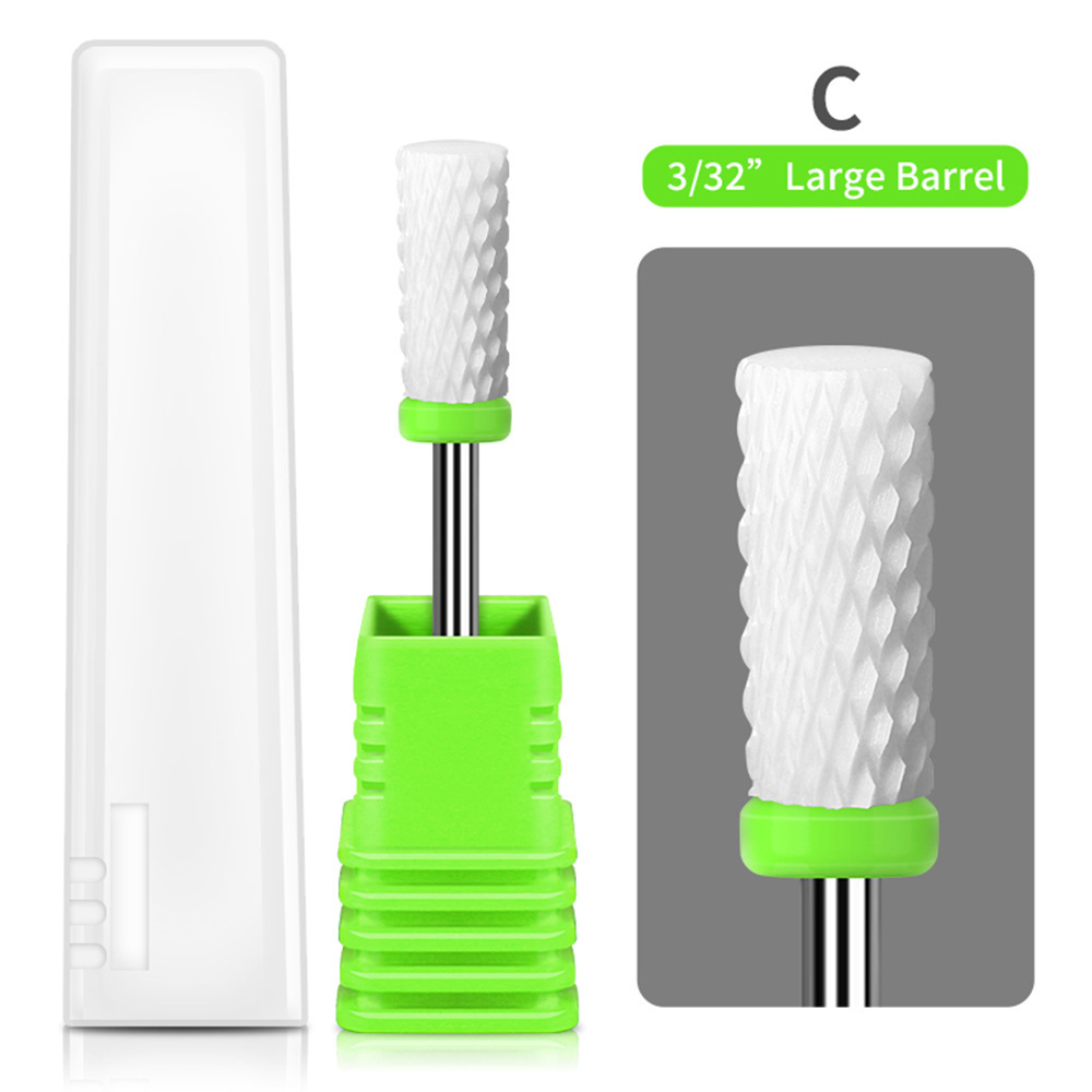 Cabeza de pulido de cerámica para uñas Cabeza de cerámica en forma de cohete pequeña Accesorios de amoladora eléctrica Despejado de piel muerta Accesorios de diamantes