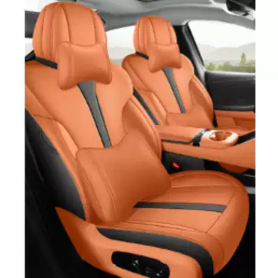 Four Seasons Universal Cushion Fully, Modelə uyğun (Original) oturacaq örtükləri - black-orange-deluxe-edition-note-model-year-half-package-for-rear-row
