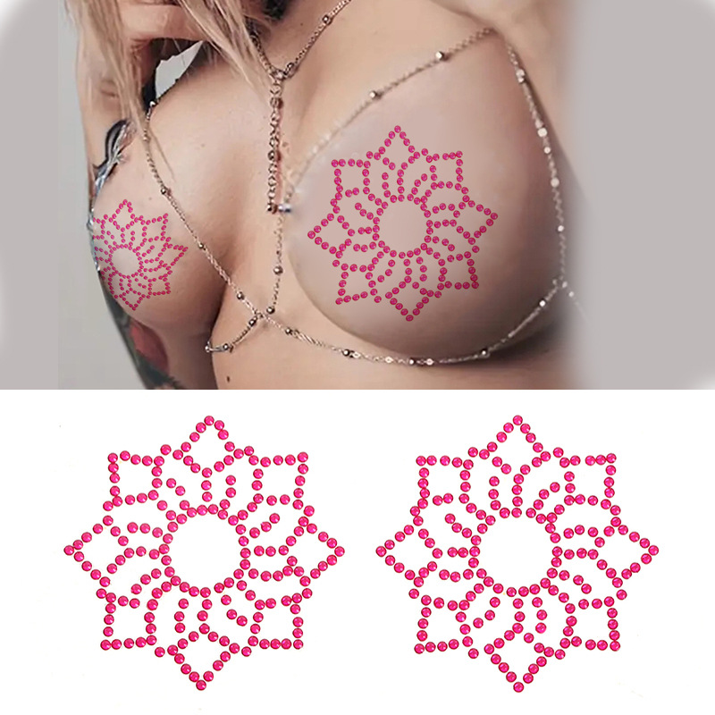 Venta caliente pegatinas de pecho sexy bikini pegatinas de pecho equipo de carnaval transfronterizo decoraciones navideñas damas Chest patch