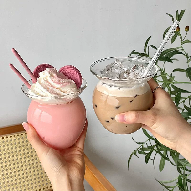 Tea cup, glass for ice cream, Cola