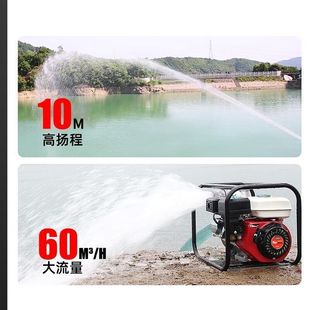 High-Power Gasoline Water Pump for Irrigation, Agricultural Irrigation Machine, Self-Priming Pump, Drainage, Firefighting Water Pump, Leidezhu