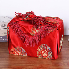 5ZV7結婚包袱皮包裹布新娘陪嫁紅包袱大全嫁妝包盆布婚慶用品喜盆