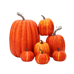 Simulation pumpkin model Halloween pumpkin ornaments decorative props vegetable cabinet display photography early education props