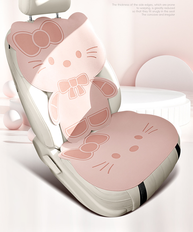 2026 Car Seat Cushion, Universal for All Seasons, Suede Seat Cushion, High-End Saddle Pad, Suede Seat Cover, Summer Slim Waist Design