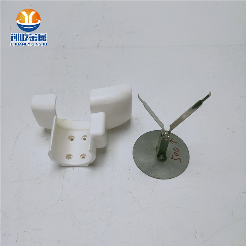 方管配尖头折弯弹片 u形五金连接配件内撑夹具 圆底40配CY112