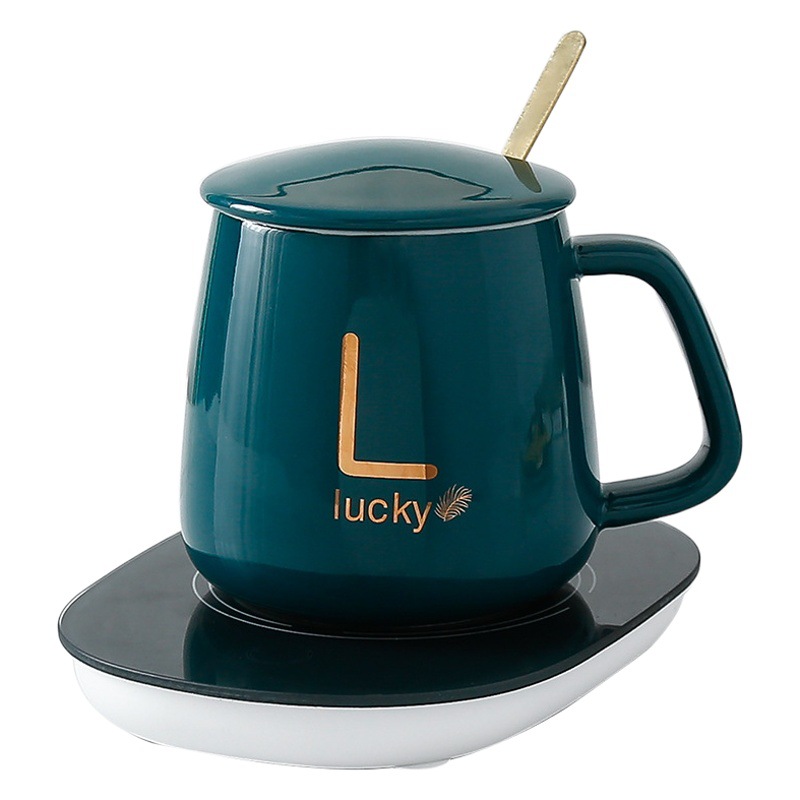 Evento Regalo de mano Taza cálida de cerámica Apertura de 55 grados Impresión de LOGOTIPO Taza de café publicitaria Caja de regalo de temperatura constante