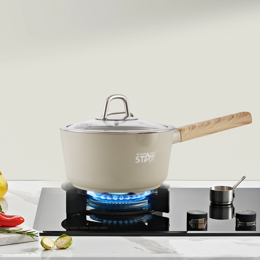 Estrella ganadora Comercio exterior exclusivo para el hogar sopa de estofado Carne frita leche estofada multifuncional sartén antiadherente conjunto de cuatro piezas