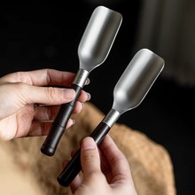 高端纯钛茶夹茶勺家用黑檀木轻奢功夫茶具配件茶杯夹镊子夹杯器