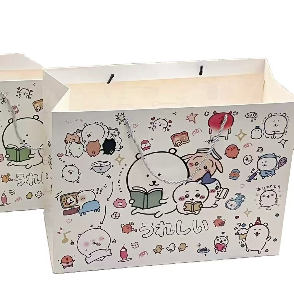 Bolsa de regalo de oso y kawah Jii kawah de gran capacidad portátil exquisito fuera de compras regalo de cumpleaños dibujos animados lindos