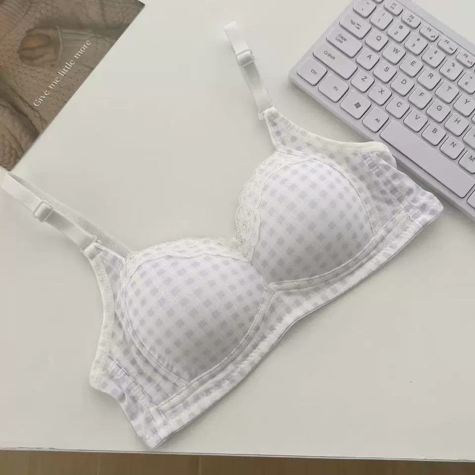 Push up bra, comfortable breathable thin wireless bra, bra top for elementary school students, top with cups