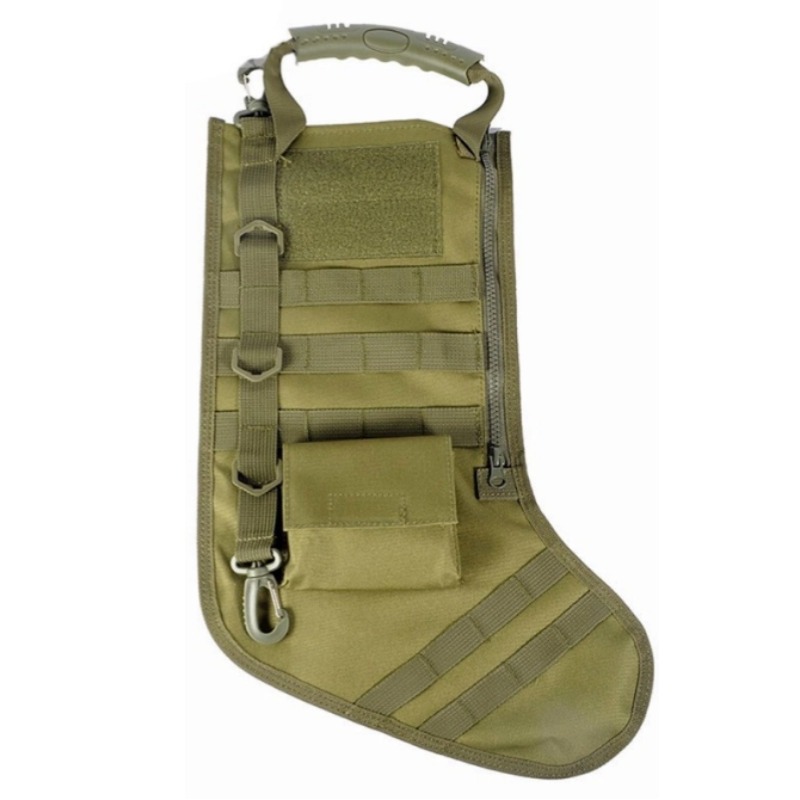 Bolsa de calcetines de Navidad tácticos de montaje MOLLE para exteriores