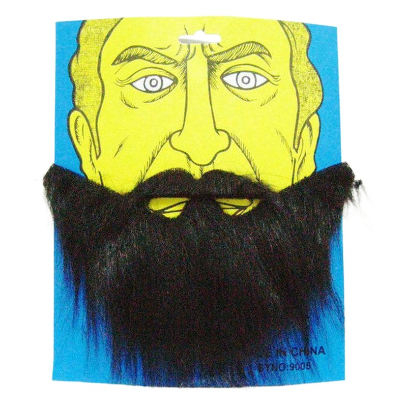 Accesorios de bola de Halloween barba negro divertido los hombres barba franela barba