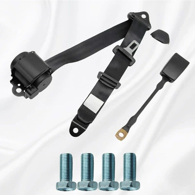 automatic retractable emergency locking safety – Car seat belt - r200-coated-k330cm-steel-wire-base-4-individual-blue-and-white-zinc-screws