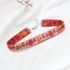 Demi-season red accessory, necklace, sweater, short chain for key bag , Japanese and Korean