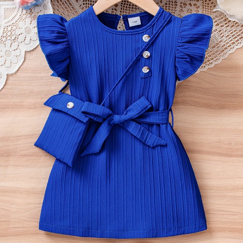 Girls' fashionable dress 夏季童装短袖连衣裙时髦女童裙子批发|undefined