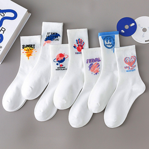 Spring Couple Trend Socks Instagram Student Wholesale Basketball Socks Cross-border Trade Sports Long Socks Summer Women Mid-calf Socks